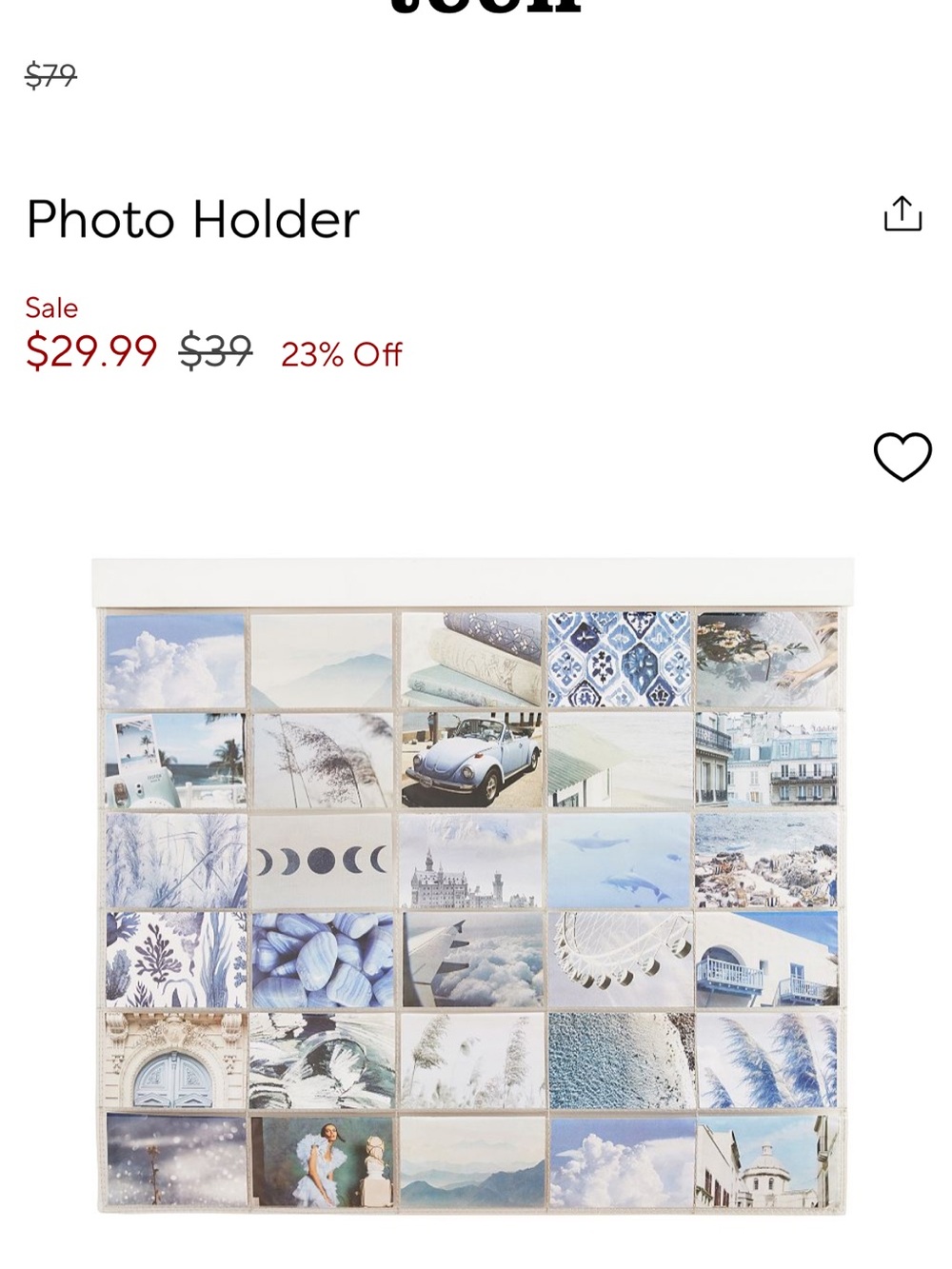 Pottery Barn Teen White Multi-Opening Photo Holder